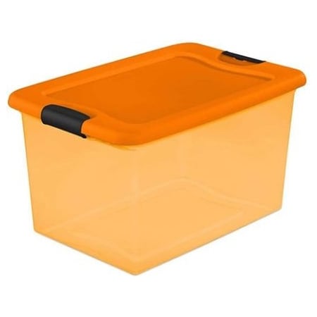 Sterilite LATCH BOX 64 QT ORANGE 14973706